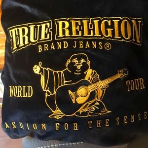 True religion jet black velor suit